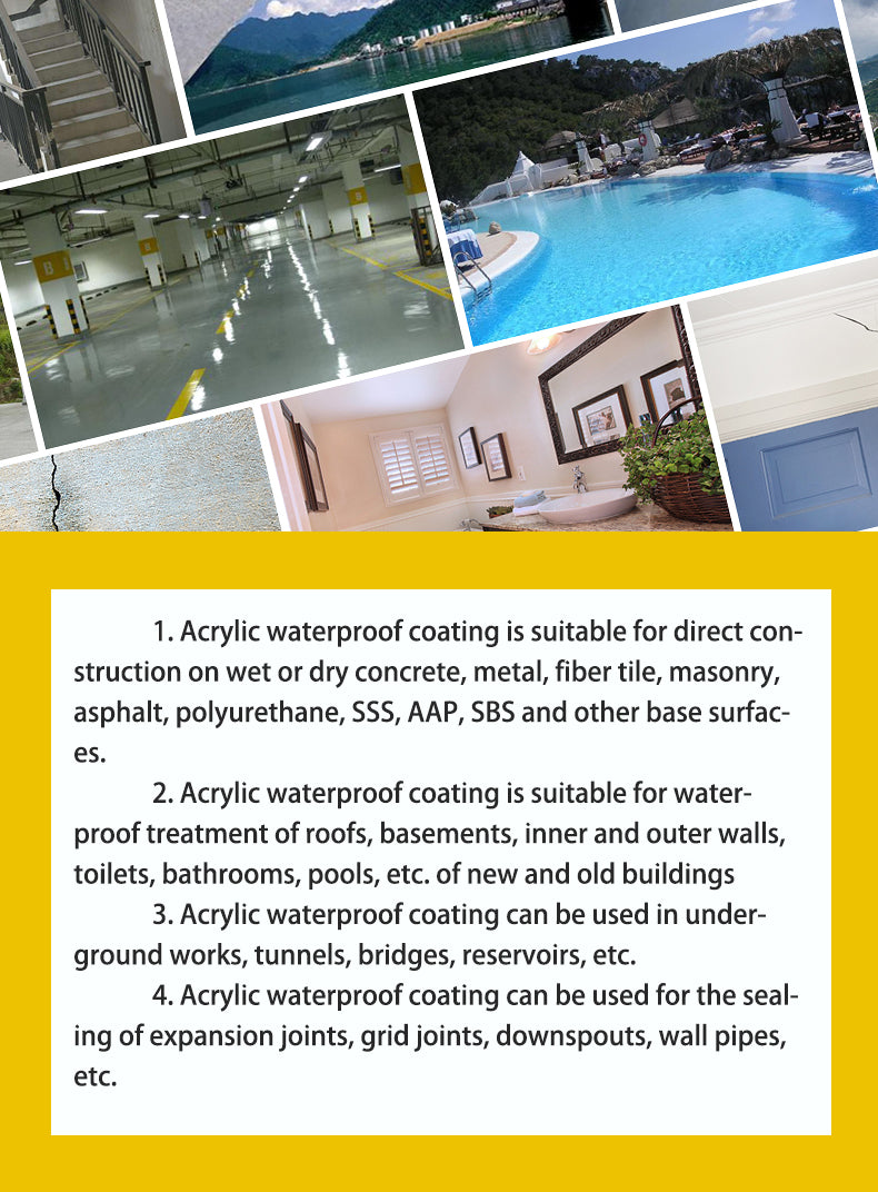 Wholesale CABERRY waterproofing supplier construction acrylic water repellent roof sealant waterproof paint
