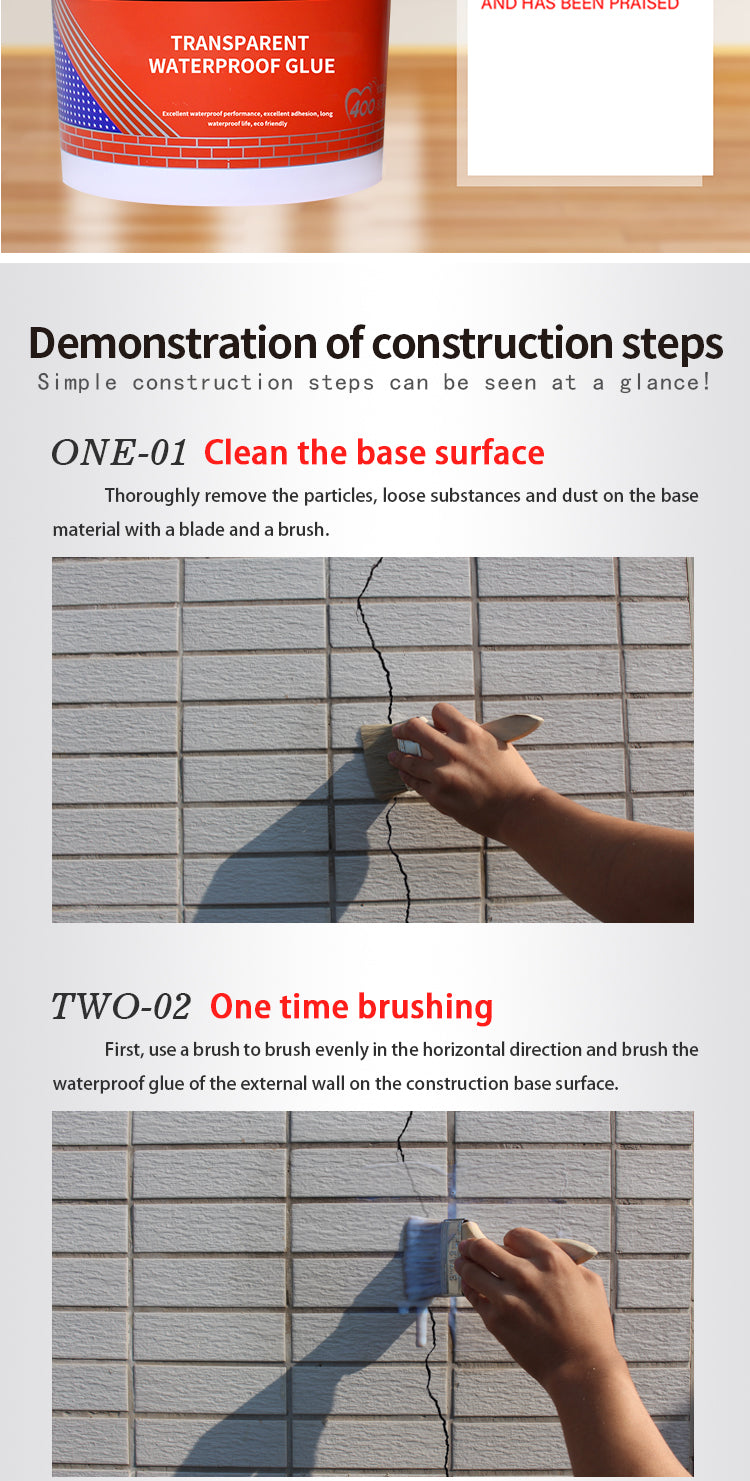 caberry waterproofing supplier super transparent waterproof glue for shower