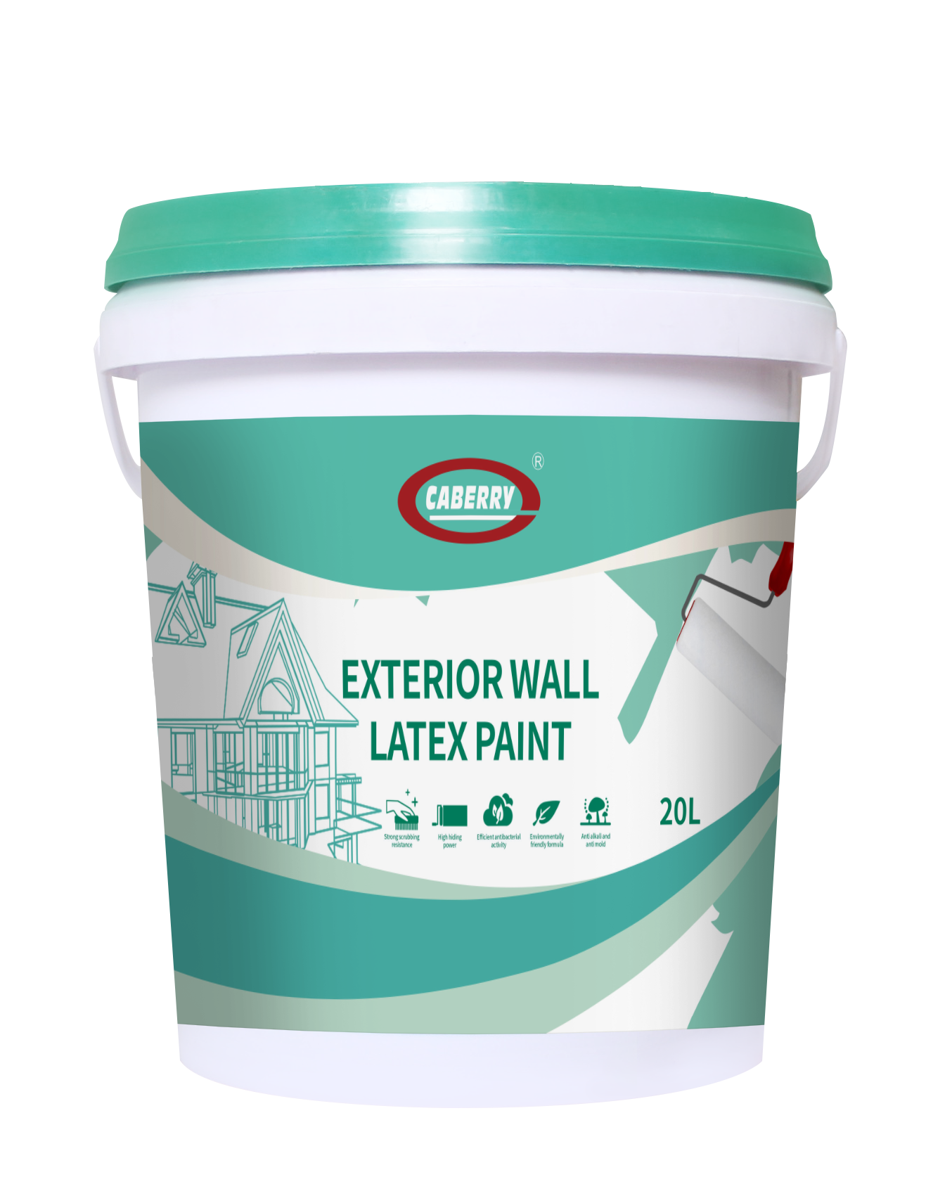Wholesale Caberry acrylic latex waterproof texture exterior wall paint