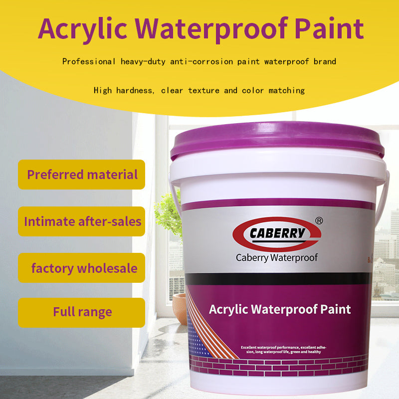 Wholesale CABERRY waterproofing supplier construction acrylic water repellent roof sealant waterproof paint