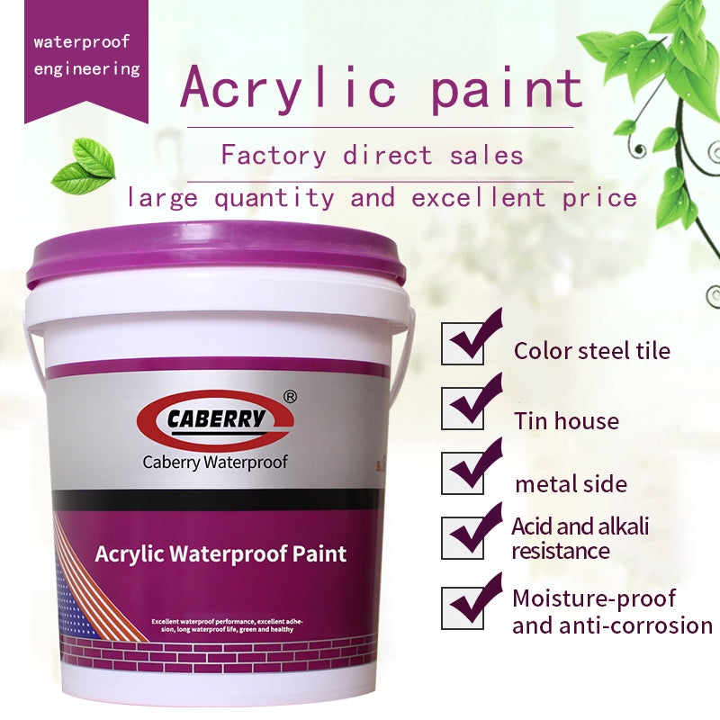 Wholesale CABERRY waterproofing supplier construction acrylic water repellent roof sealant waterproof paint