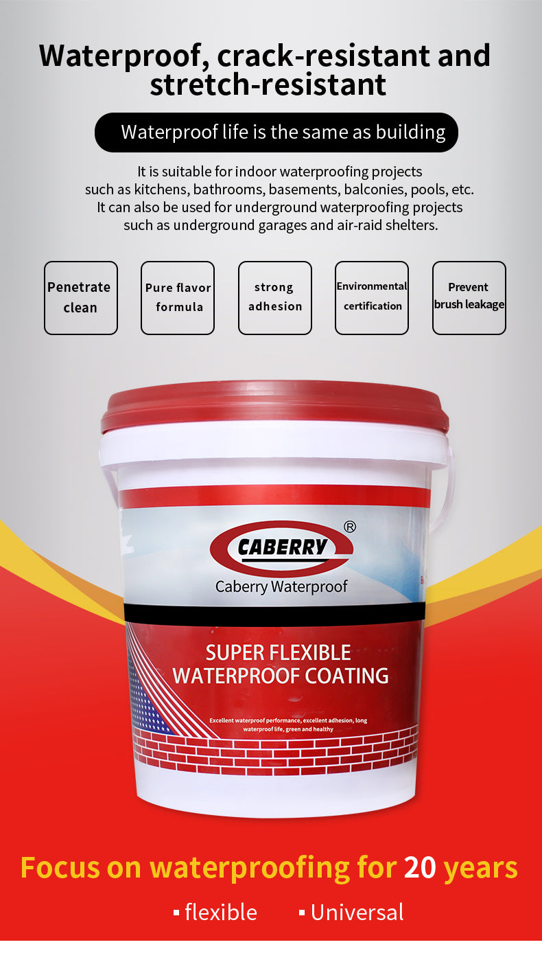 Wholesale CABERRY two component elastic waterproofing supplier super flexible waterproof coating