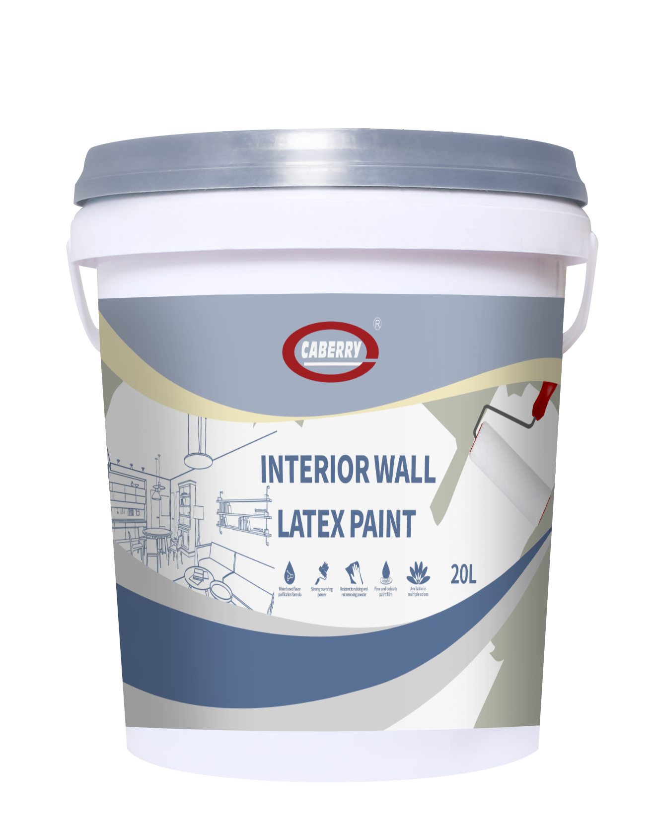 Wholesale Caberry factory house acrylic latex waterproof home interior paints